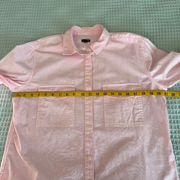 J.Crew Garment Dyed Chambray Shirt Womens 6 Pink Button Down Top BP627 - Picture 6 of 8